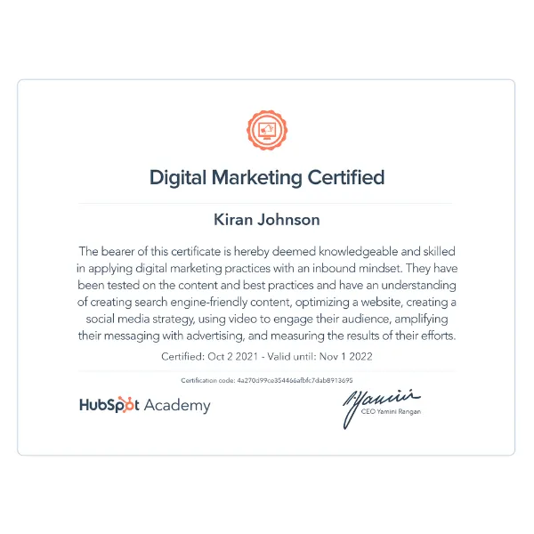 Digital Marketing Certification 5