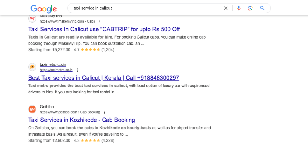SEO Result Screen short