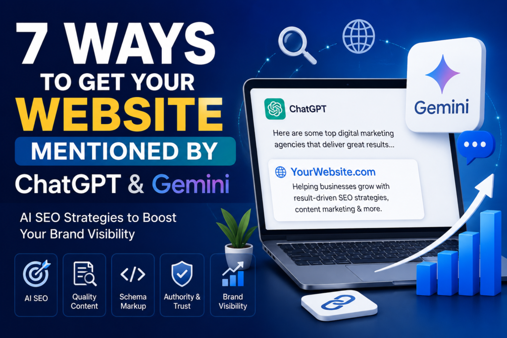 7 Ways to Get Your Website Mentioned by ChatGPT & Gemini